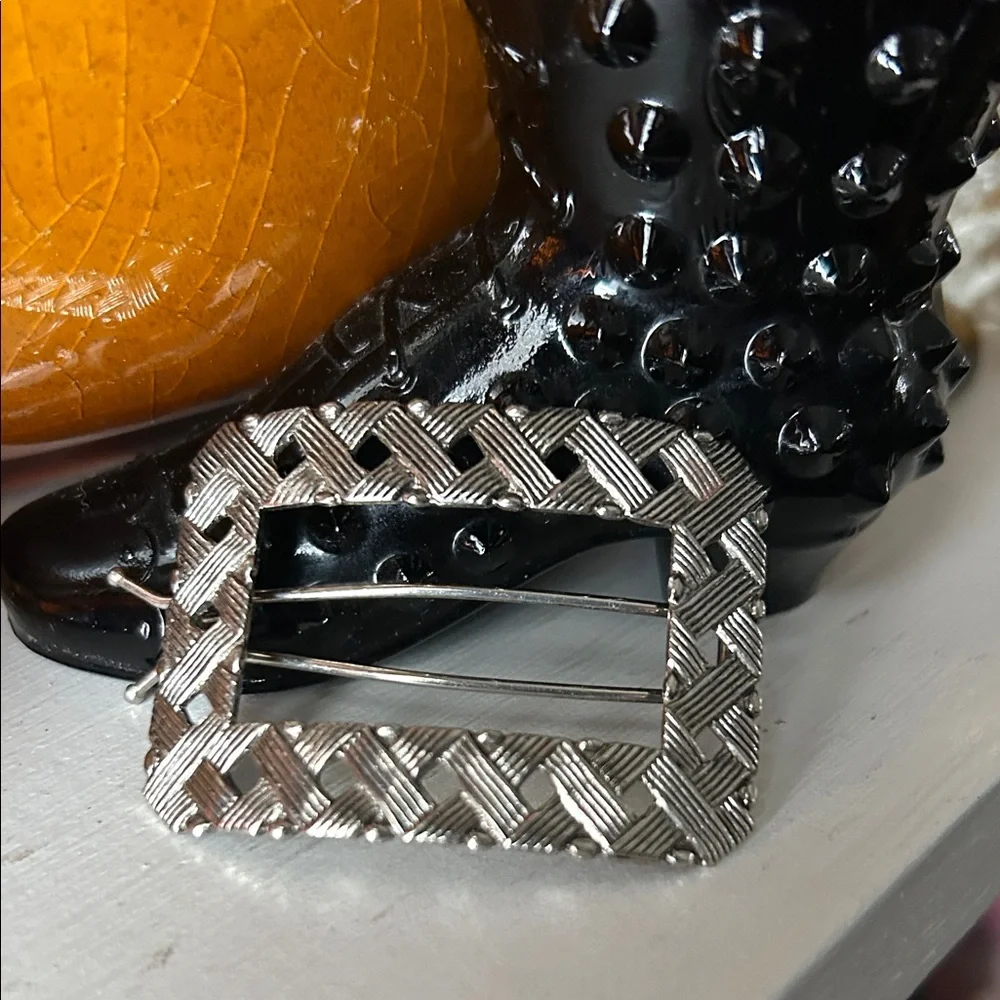 Vintage Silver Metal Hair Barrette